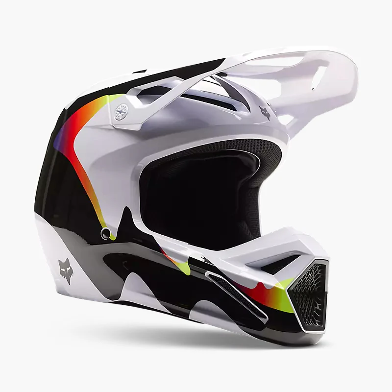 FOX Casco Moto V1 Kozmik Negro/Blanco - Image 7