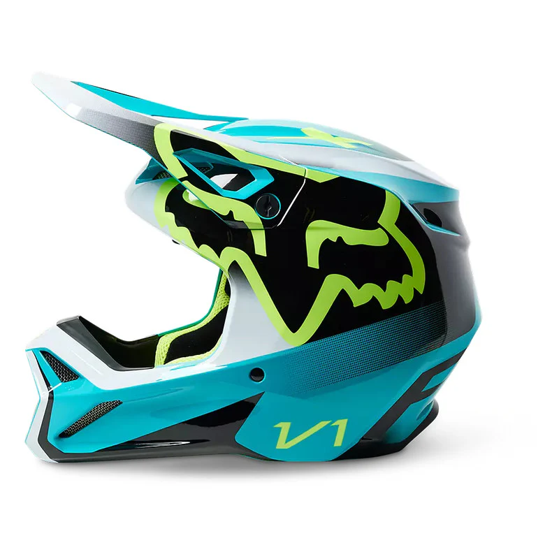 FOX Casco Moto V1 Leed Celeste - Image 2