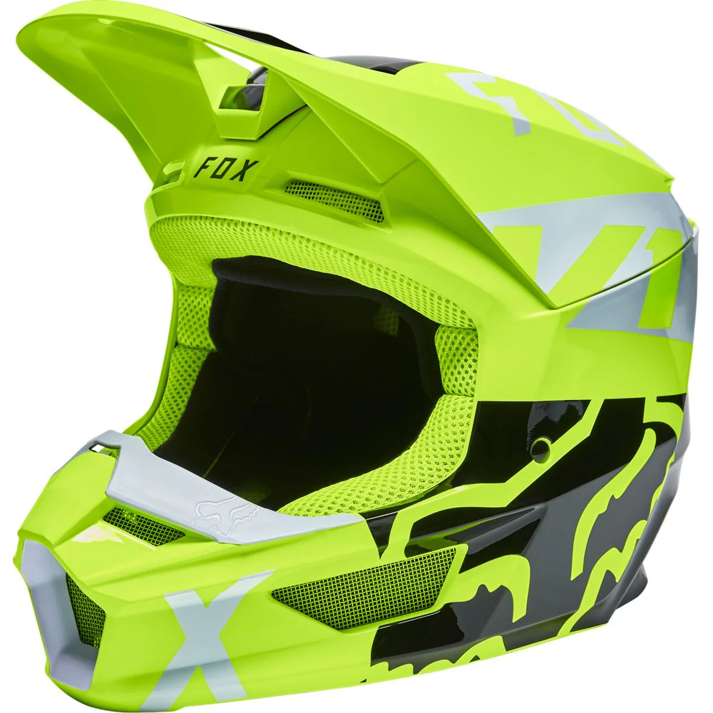 FOX Casco Moto V1 Skew Amarillo - Image 2