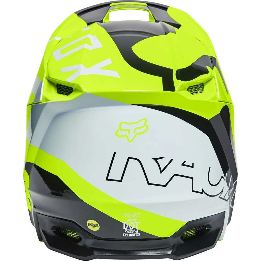 FOX Casco Moto V1 Skew Amarillo - Image 4