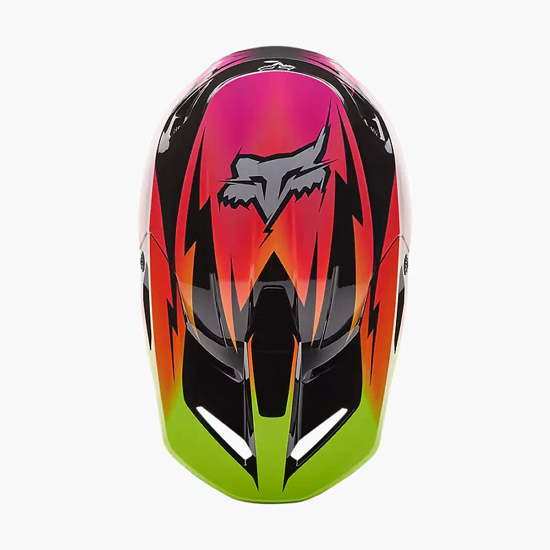 FOX Casco Moto V1 Statk Rojo/Rosado - Image 3