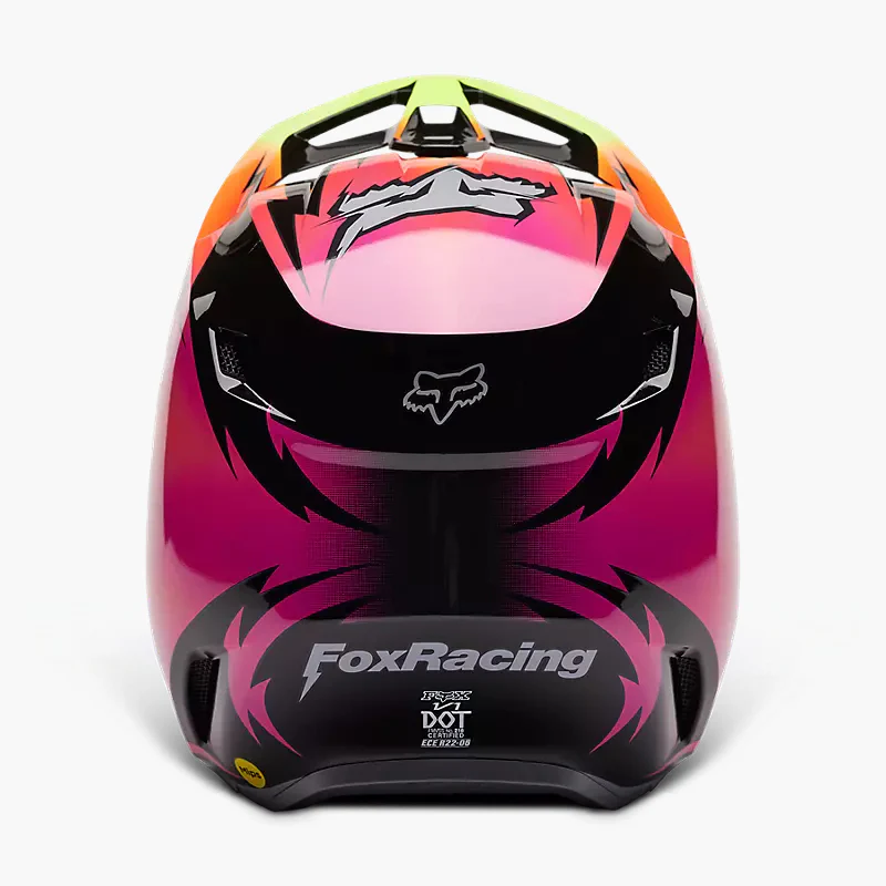 FOX Casco Moto V1 Statk Rojo/Rosado - Image 4