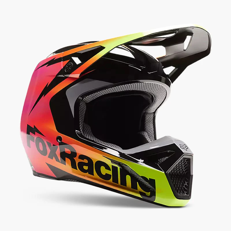 FOX Casco Moto V1 Statk Rojo/Rosado - Image 7
