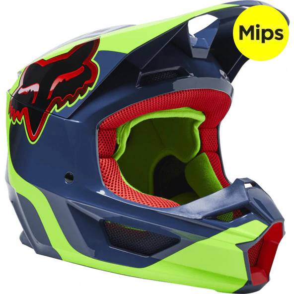 FOX Casco Moto V1 Venz Ece Azul/Rojo/Verde