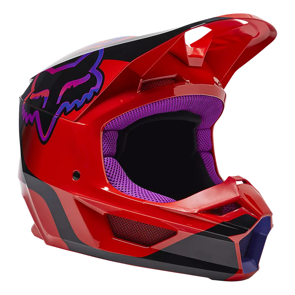FOX Casco Moto V1 Venz Rojo/Morado