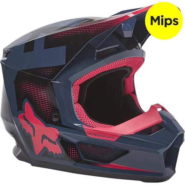FOX Casco Moto V2 Dier Azul