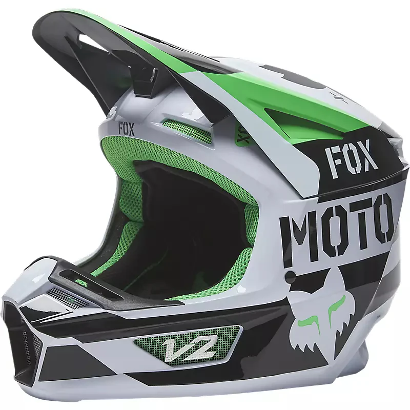 FOX Casco Moto V2 Nobyl Blanco/Negro - Image 2