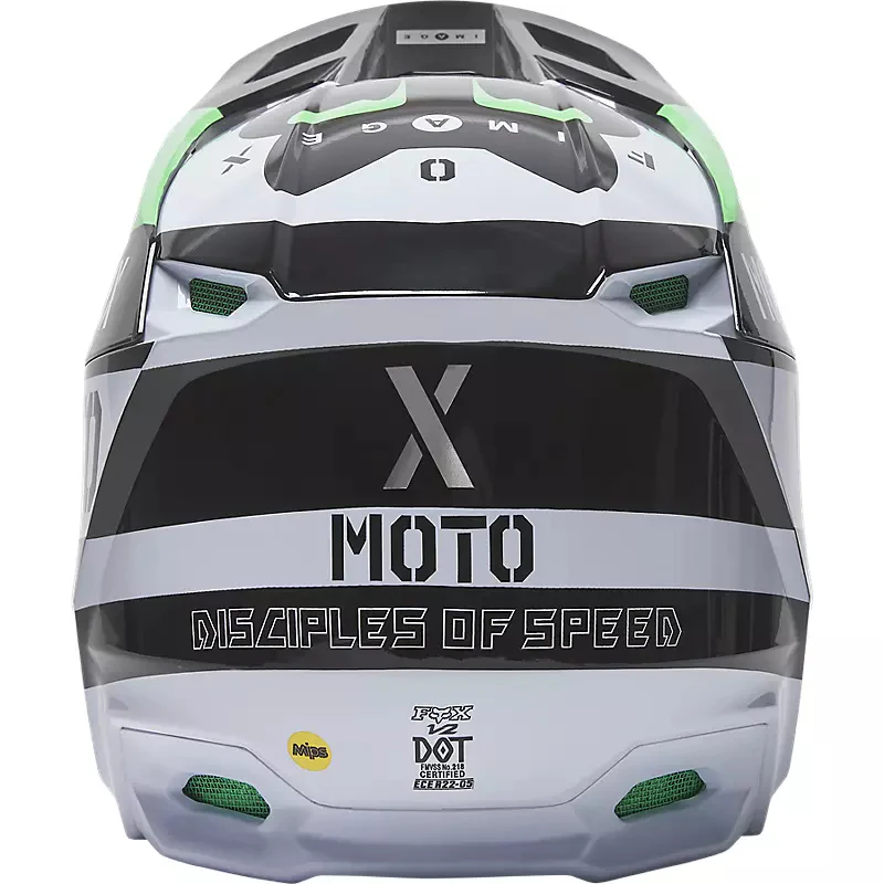 FOX Casco Moto V2 Nobyl Blanco/Negro - Image 3