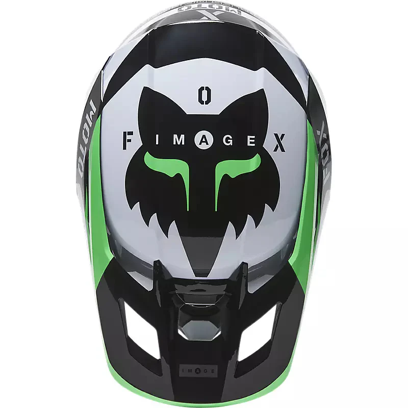 FOX Casco Moto V2 Nobyl Blanco/Negro - Image 4