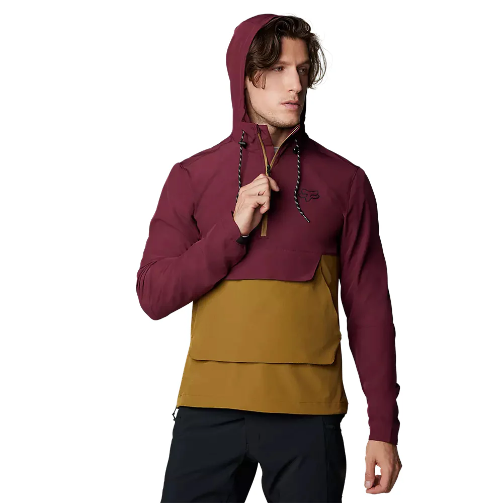 FOX Chaqueta Bicicleta Ranger Wind Pullover Burdeo/Biege - Image 3