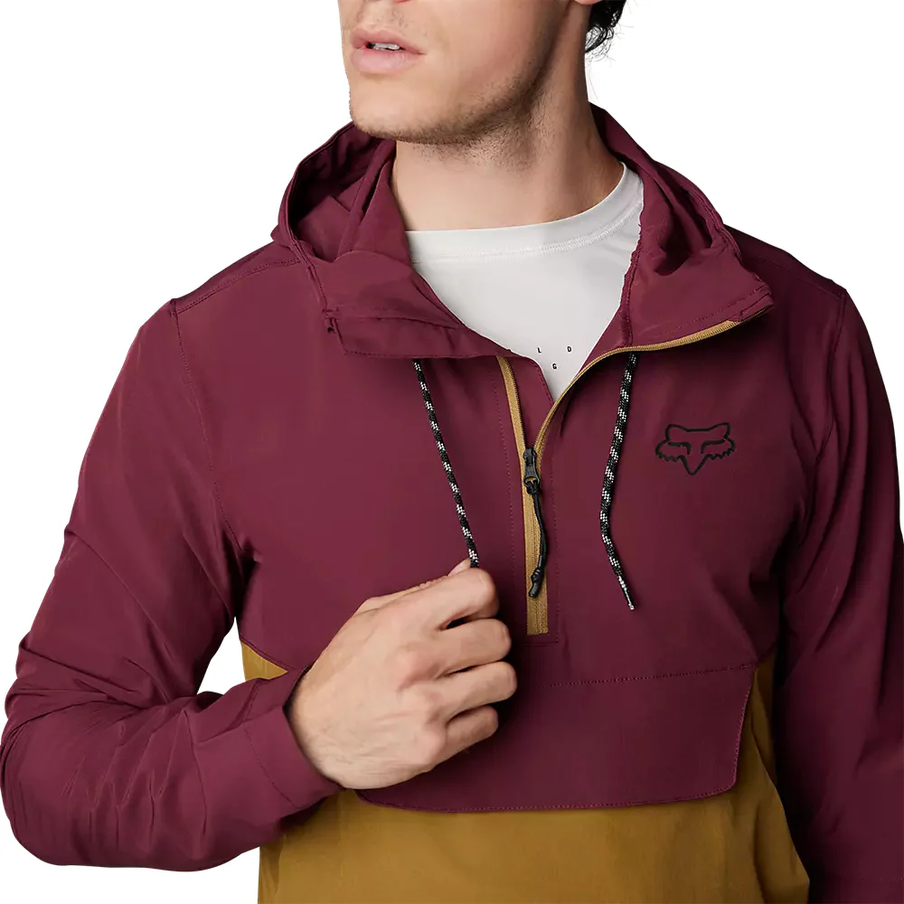 FOX Chaqueta Bicicleta Ranger Wind Pullover Burdeo/Biege - Image 4