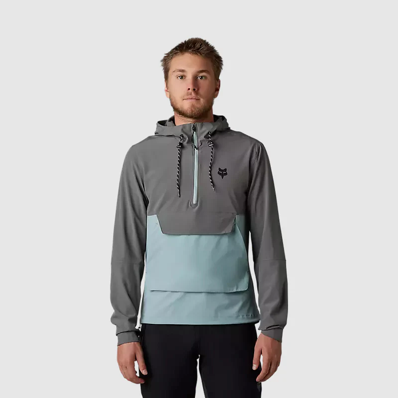 FOX Chaqueta Cortavientos Bicicleta Ranger Gris/Celeste - Image 2