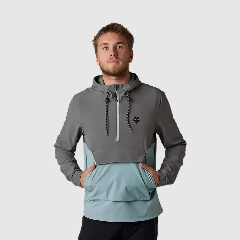 FOX Chaqueta Cortavientos Bicicleta Ranger Gris/Celeste - Image 3
