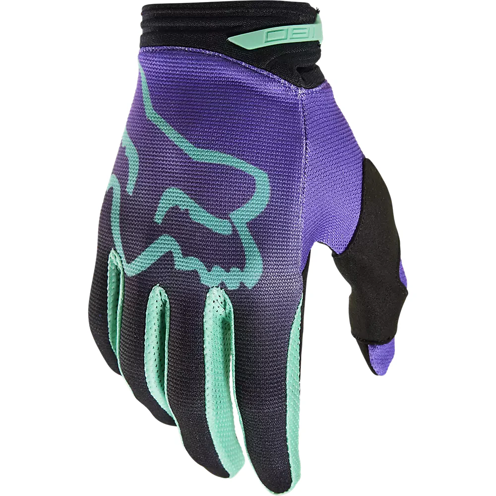 FOX Guantes Moto 180 TOXSYK Negro/Morado/Celeste