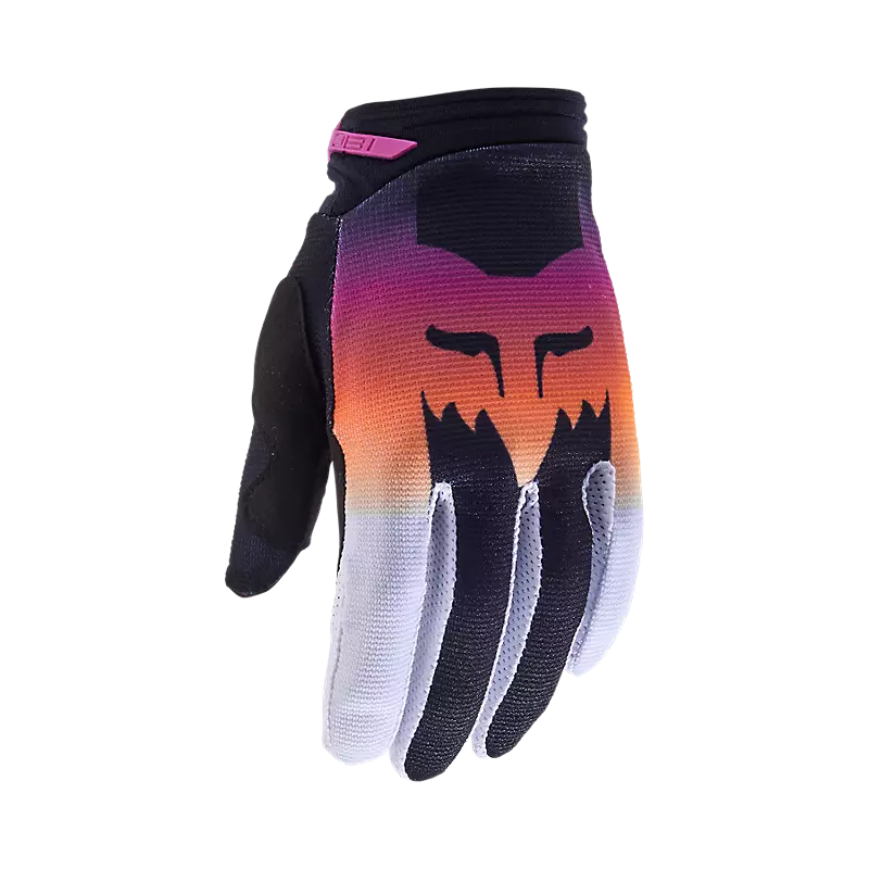 FOX Guantes Moto Niña 180 Flora Negro/Rosado