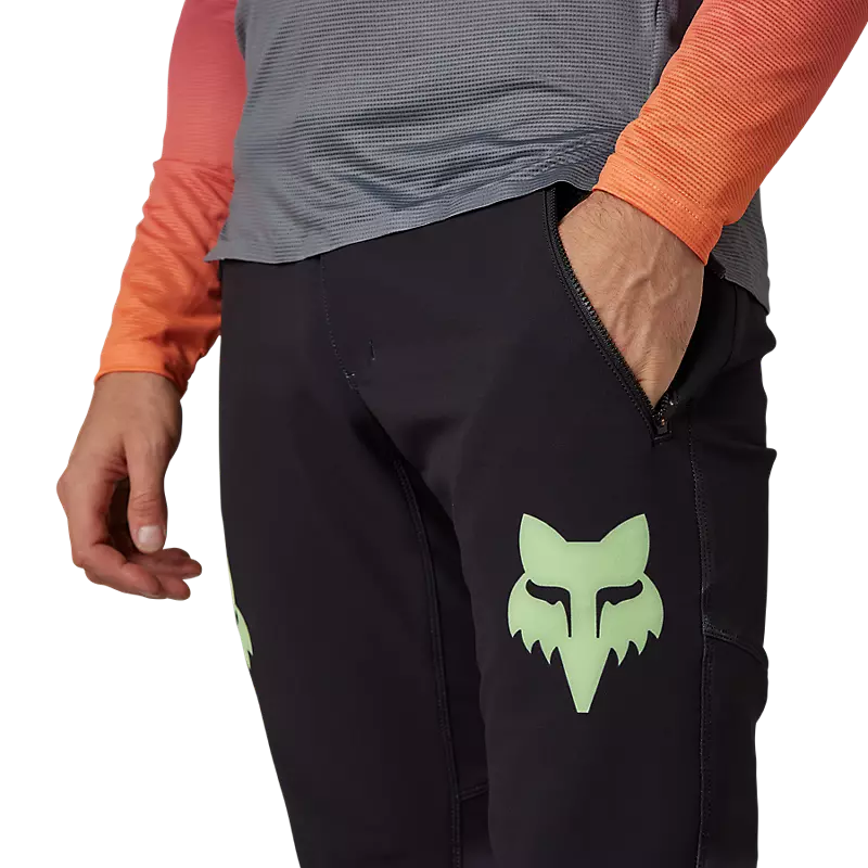 FOX Pantalon Bicicleta Flexair Race Negro/Naranjo - Image 4