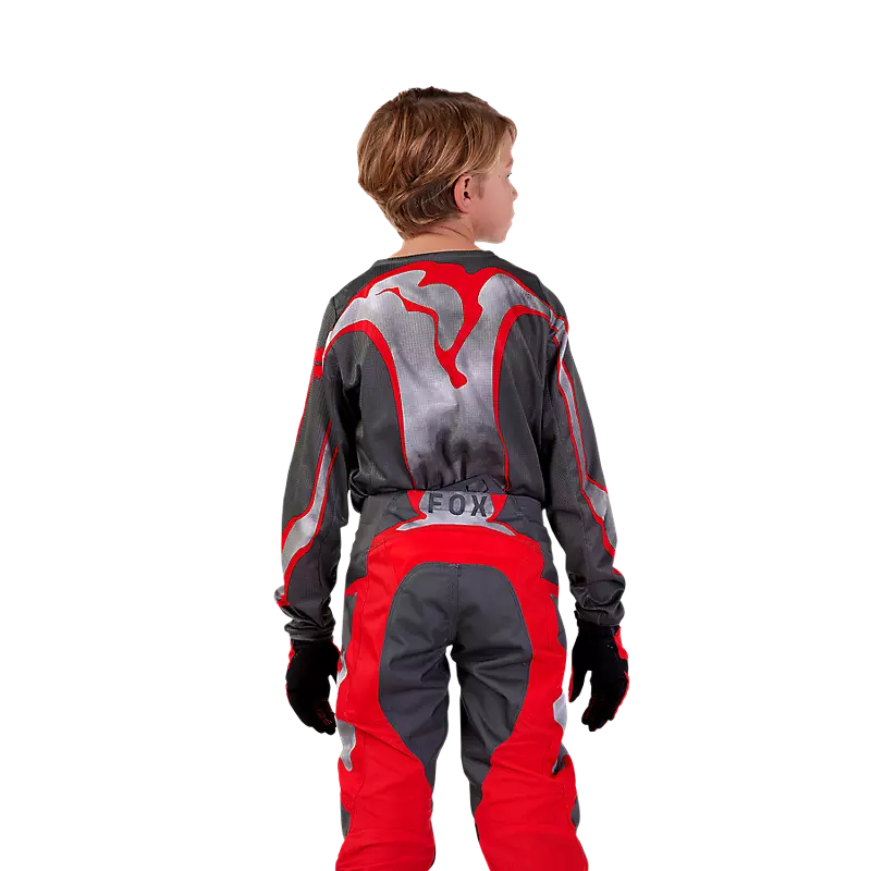 FOX Pantalon Moto Niño 180 Atlas Gris/Rojo - Image 3