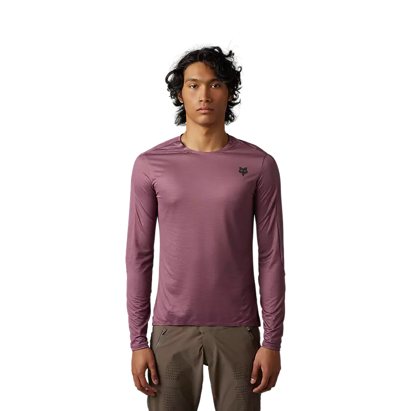 FOX Polera Bicicleta Flexair Ascent Manga Larga Burdeo - Image 2
