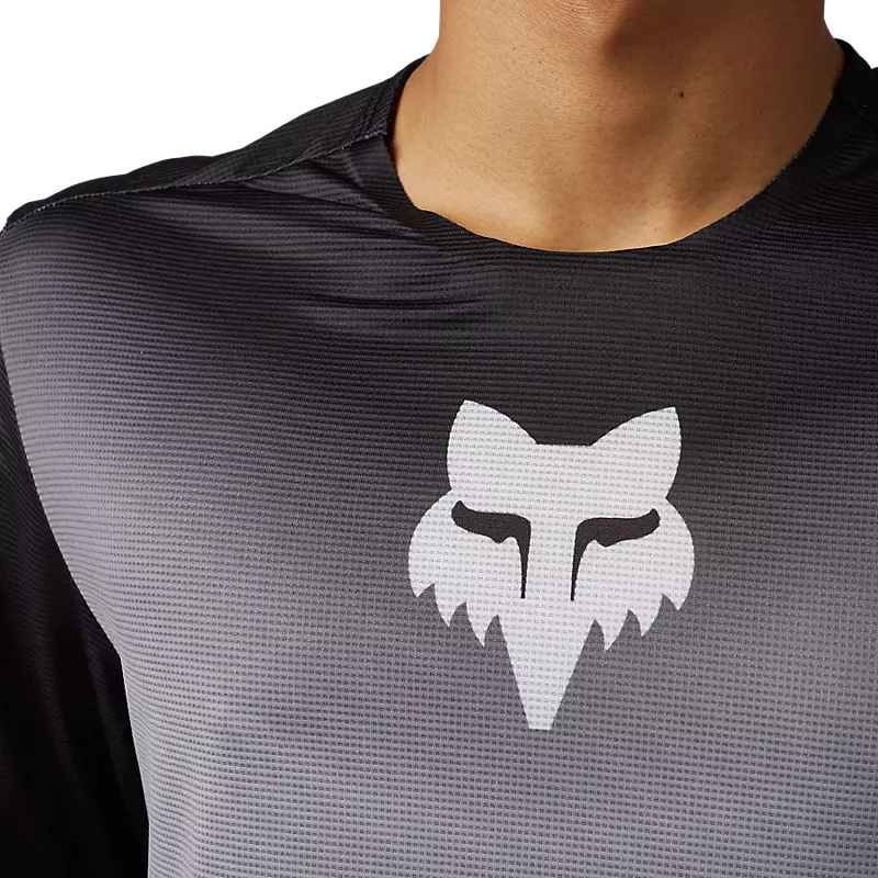 FOX Polera Bicicleta Flexair Novah Negro/Gris Manga Larga - Image 6