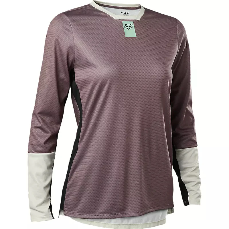 FOX Polera Bicicleta Mujer Defend Manga Larga Morado