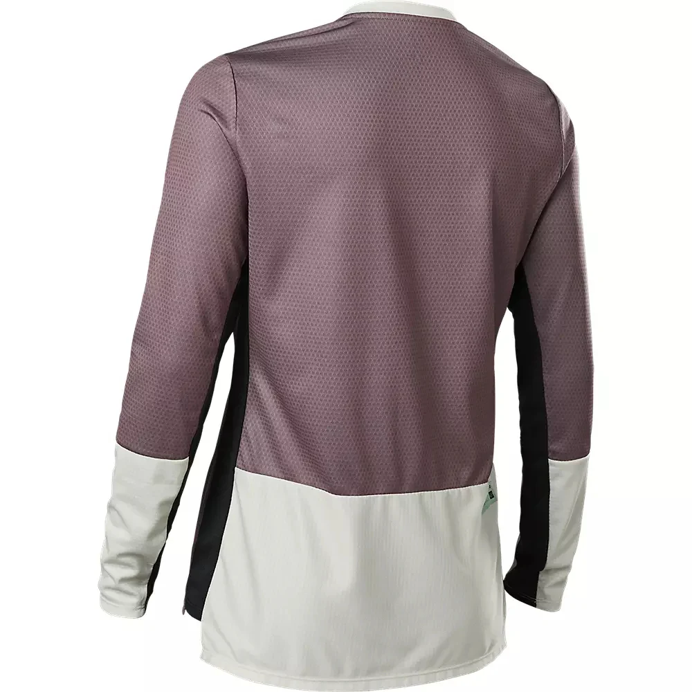 FOX Polera Bicicleta Mujer Defend Manga Larga Morado - Image 2