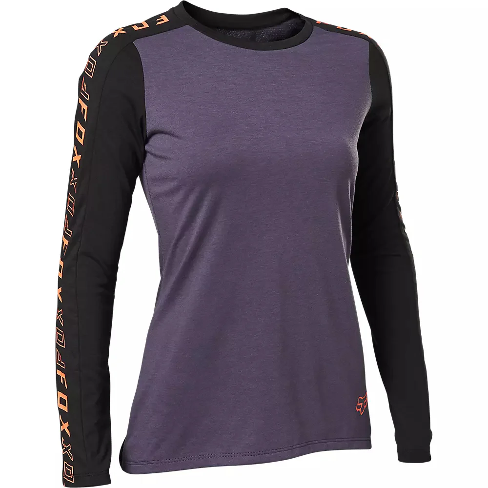 FOX Polera Bicicleta Mujer Ranger Drirelease Manga Larga Negro