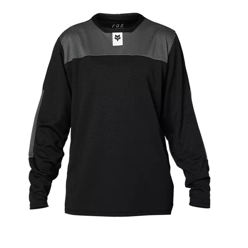 FOX Polera Bicicleta Niño Defend Manga Larga Negro