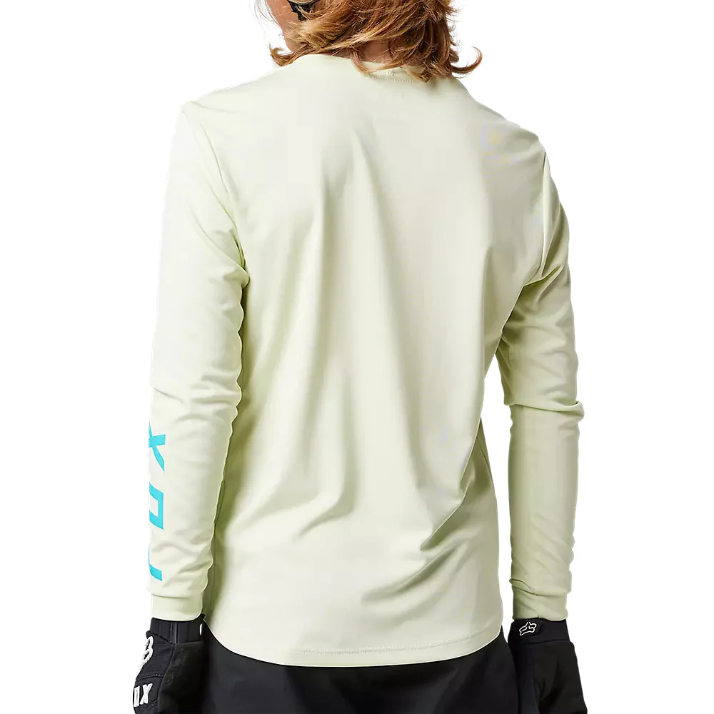FOX Polera Bicicleta Niño Ranger Manga Larga Blanco Hueso - Image 3