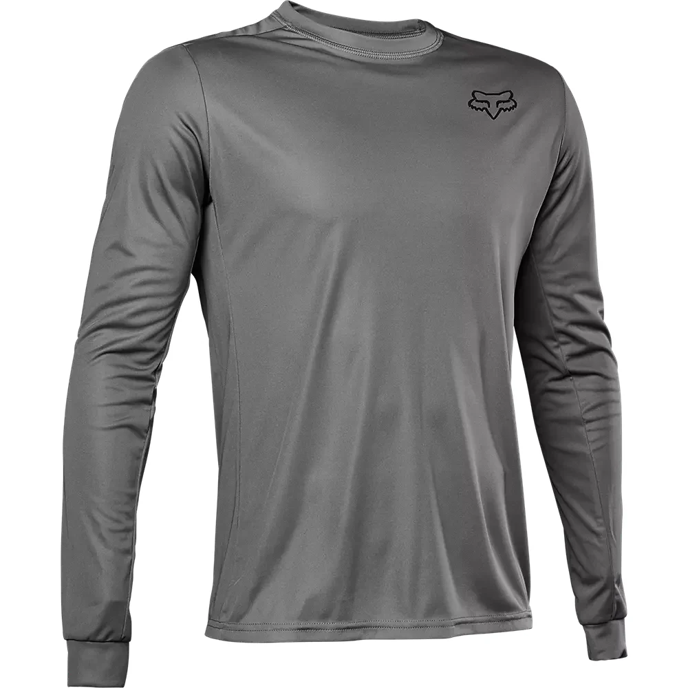 FOX Polera Bicicleta Ranger Font Manga Larga Gris