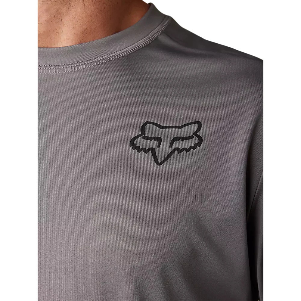 FOX Polera Bicicleta Ranger Font Manga Larga Gris - Image 5