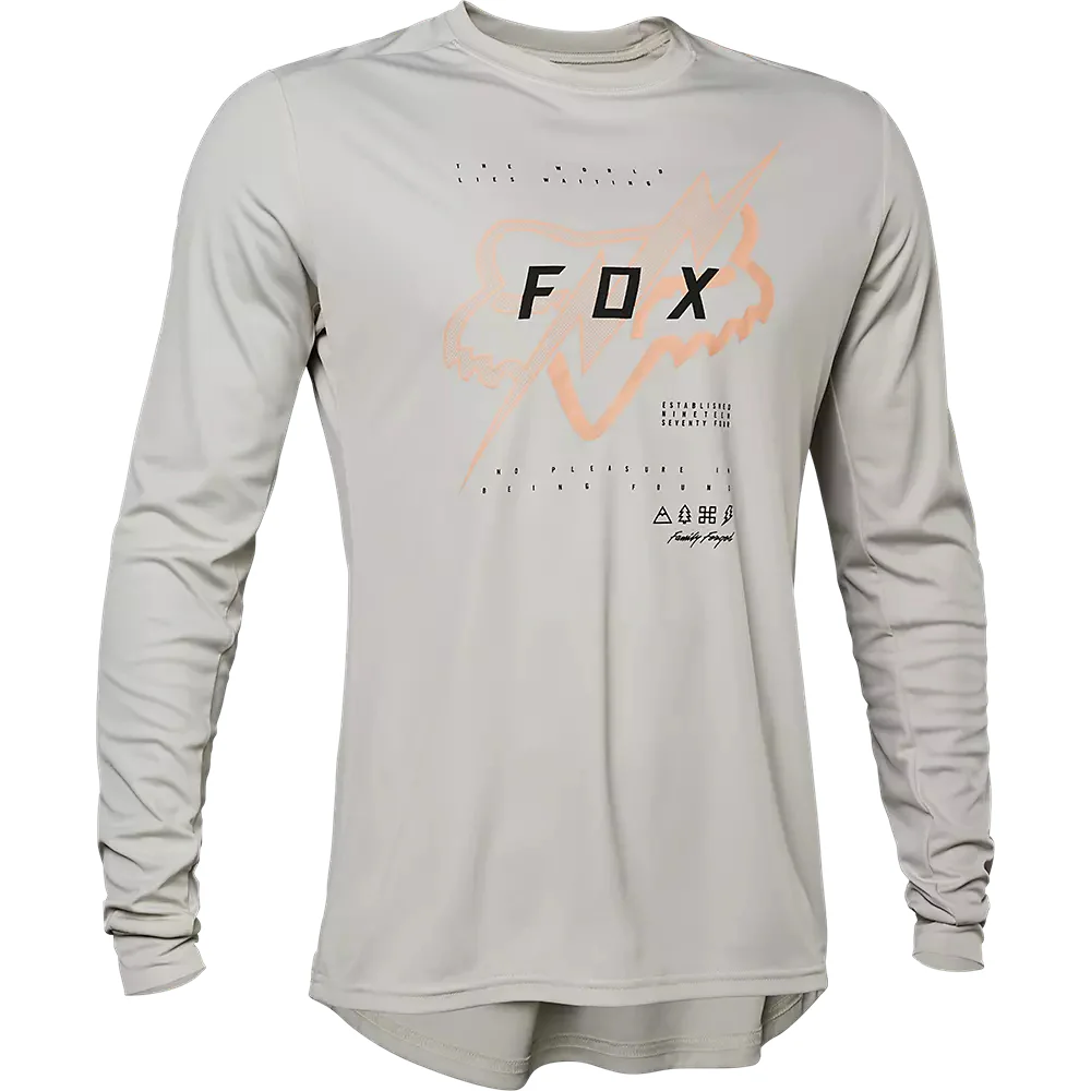FOX Polera Bicicleta Ranger Jectr Manga Larga Blanco
