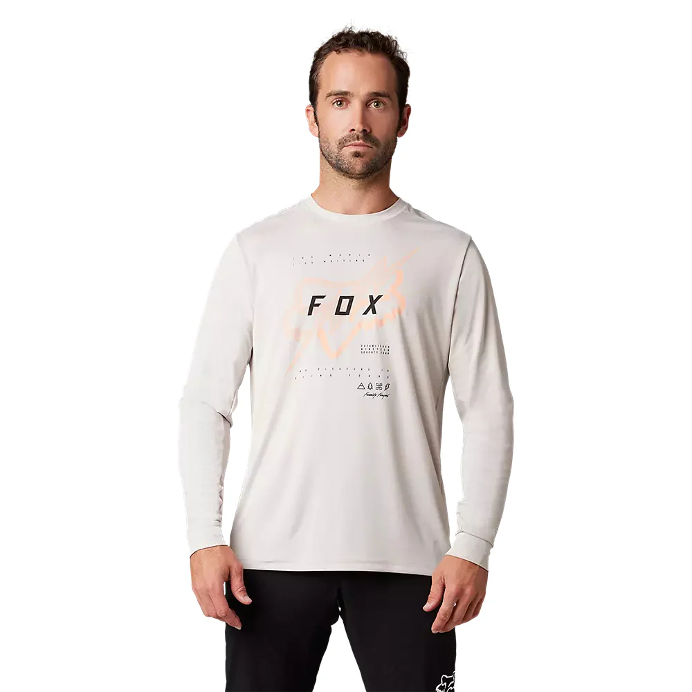 FOX Polera Bicicleta Ranger Jectr Manga Larga Blanco - Image 2