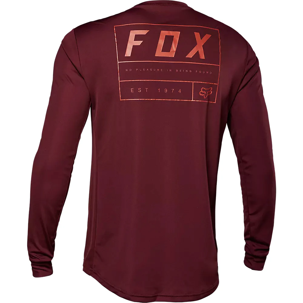FOX Polera Bicicleta Ranger Swath Manga Larga Burdeo - Image 2