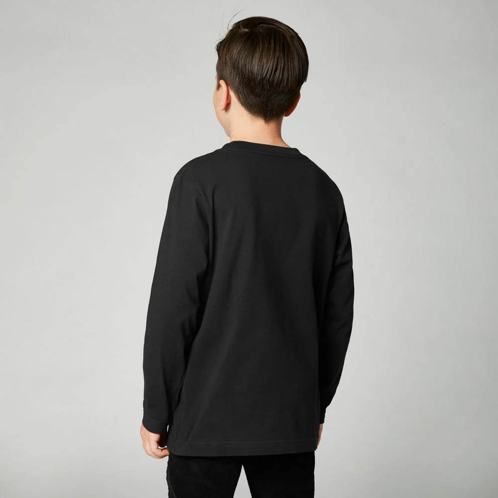 FOX Polera Lifestyle Niño Manga Larga Dier Negro - Image 3