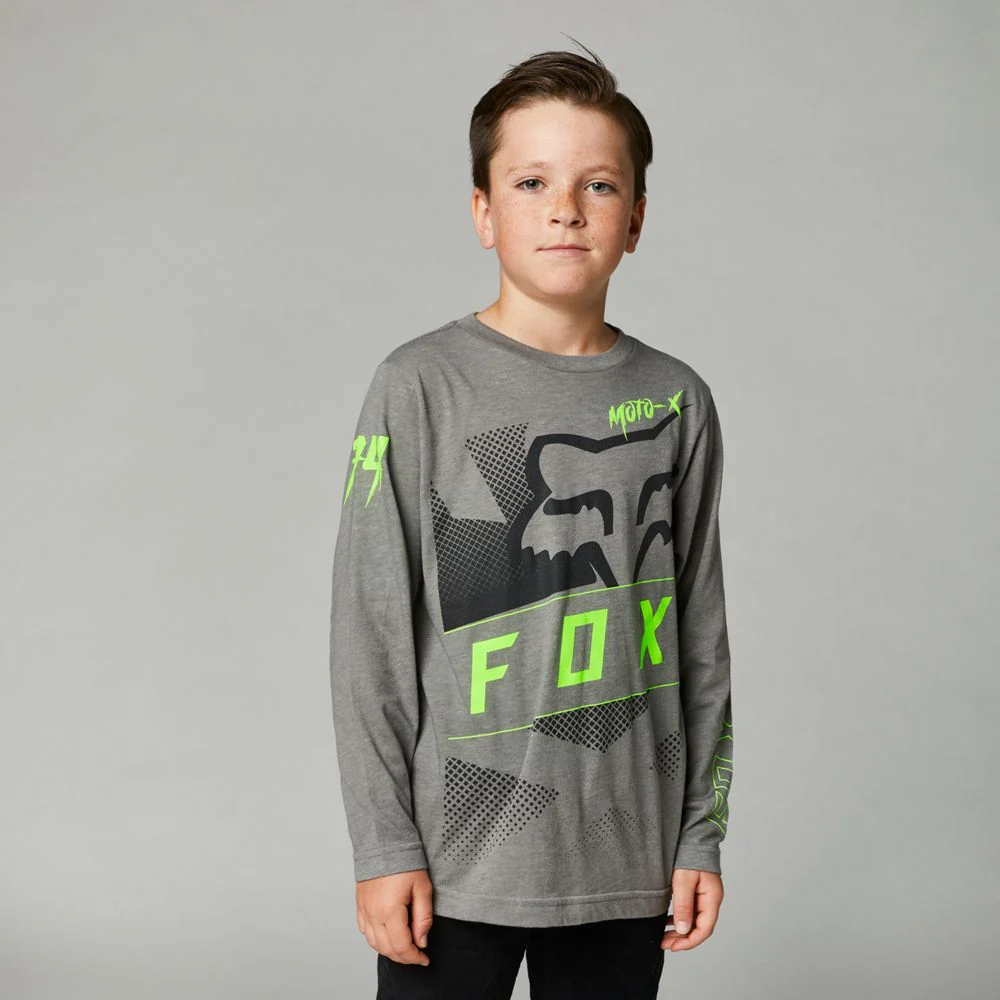 FOX Polera Lifestyle Niño Manga Larga Riet Gris