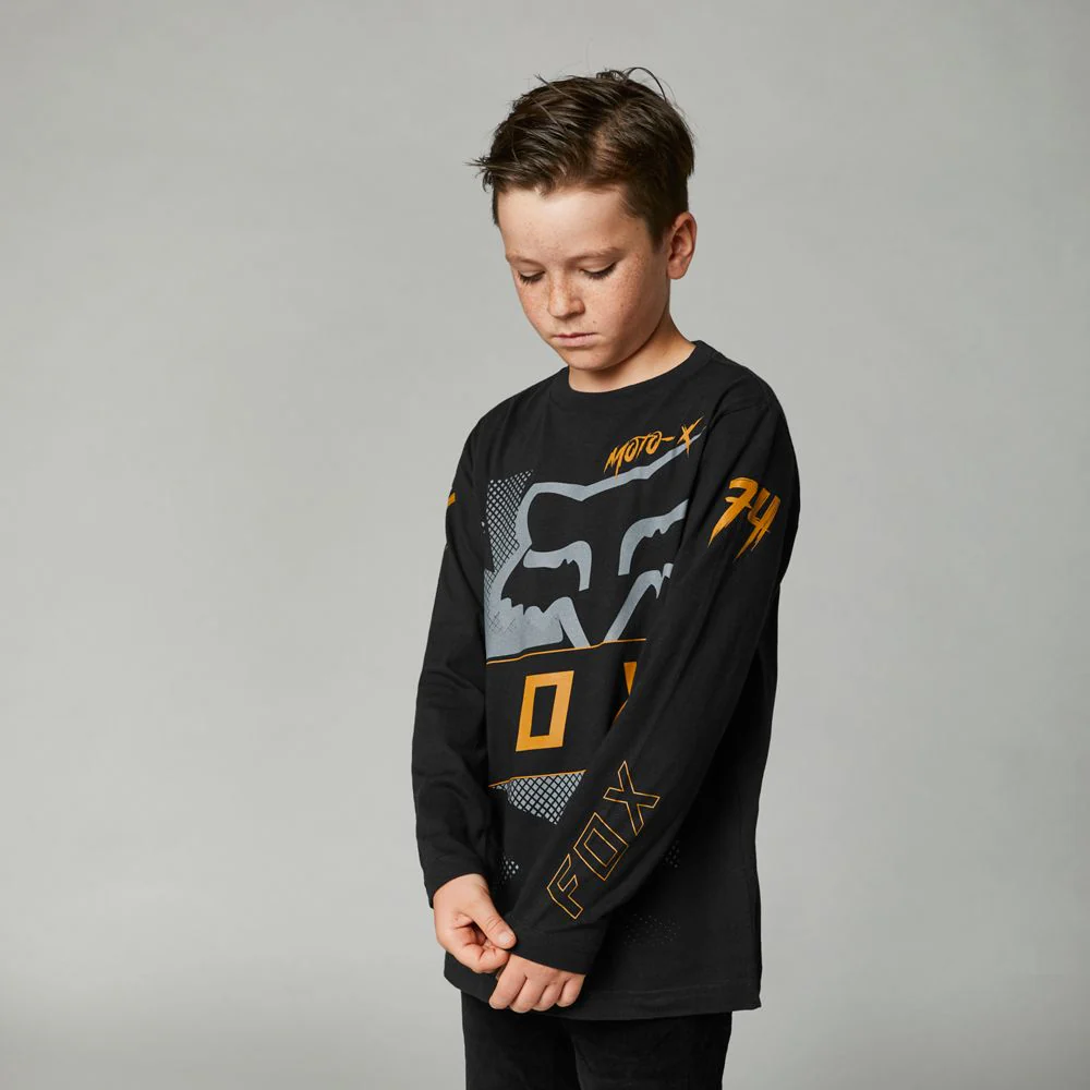FOX Polera Lifestyle Niño Manga Larga Riet Negro - Image 3