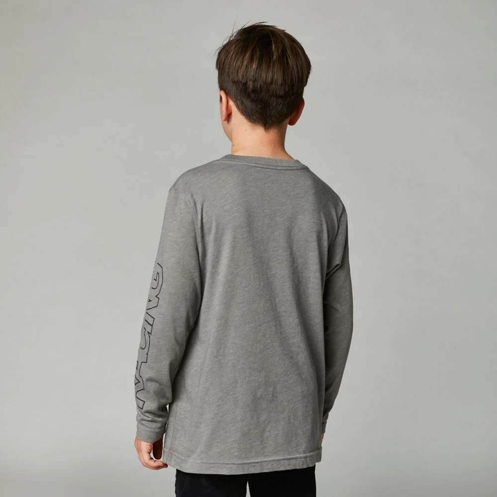 FOX Polera Lifestyle Niño Manga Larga Skew Gris - Image 2