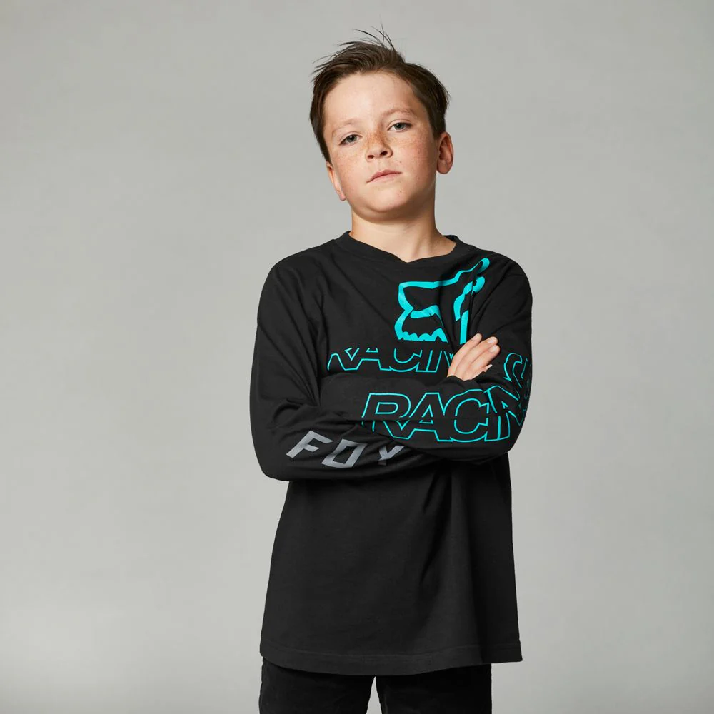 FOX Polera Lifestyle Niño Manga Larga Skew Negro - Image 3