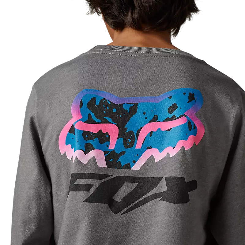FOX Polera Lifestyle Niño Morphic Manga Larga Gris - Image 4