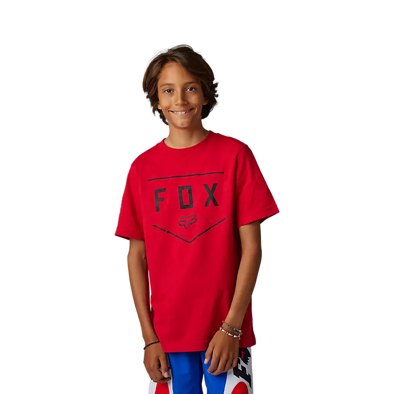 FOX Polera Lifestyle Niño Shield Rojo