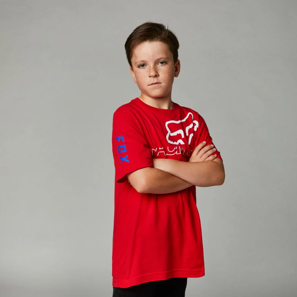 FOX Polera Lifestyle Niño Skew Rojo - Image 3