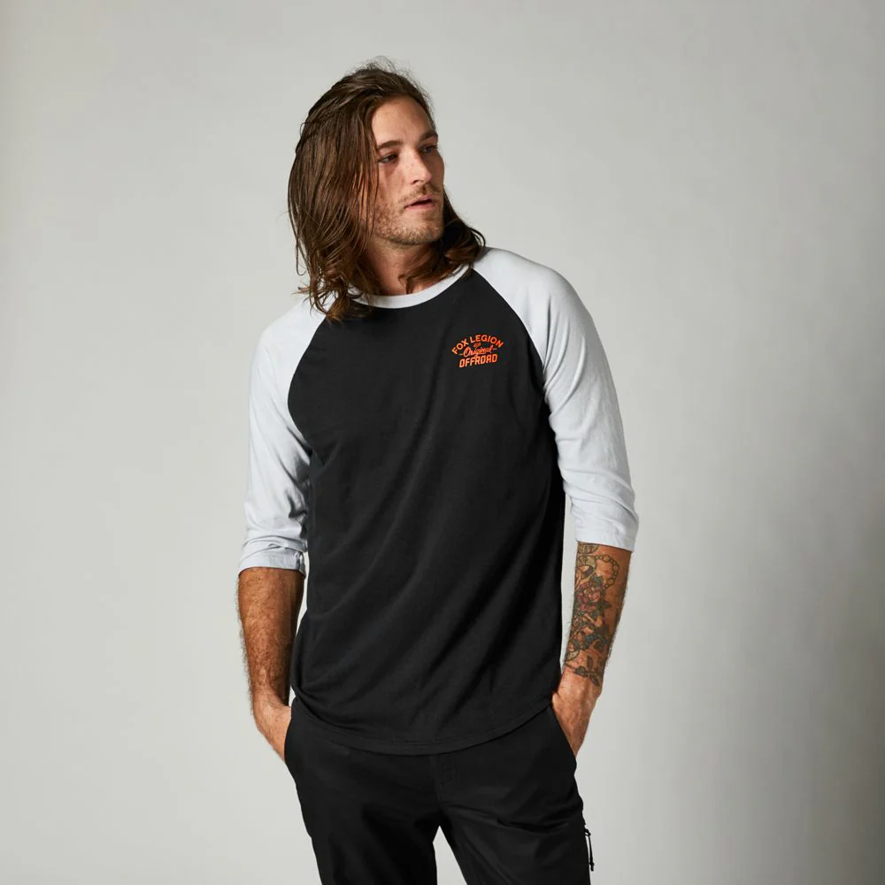 FOX Polera Lifestyle Raglan Original Speed 3/4 Negro