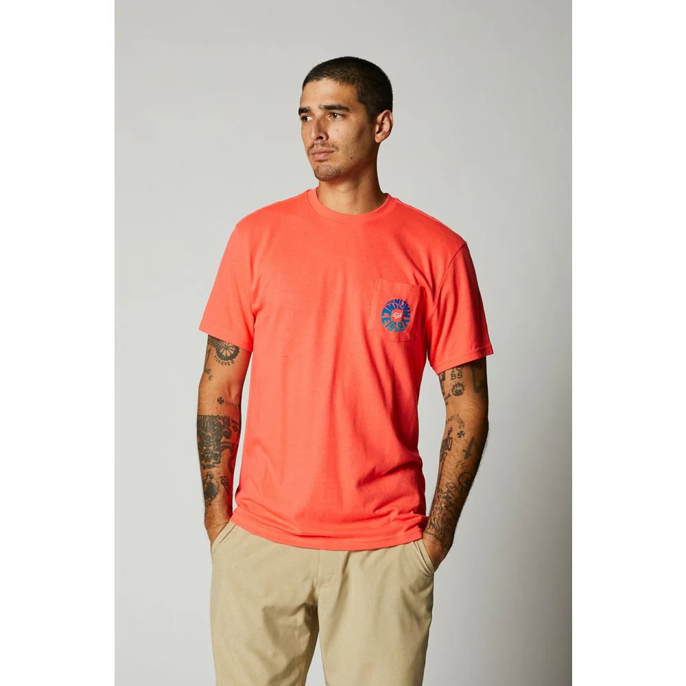 FOX Polera Lifestyle Revolver SS Pocket Tee Naranja - Image 3