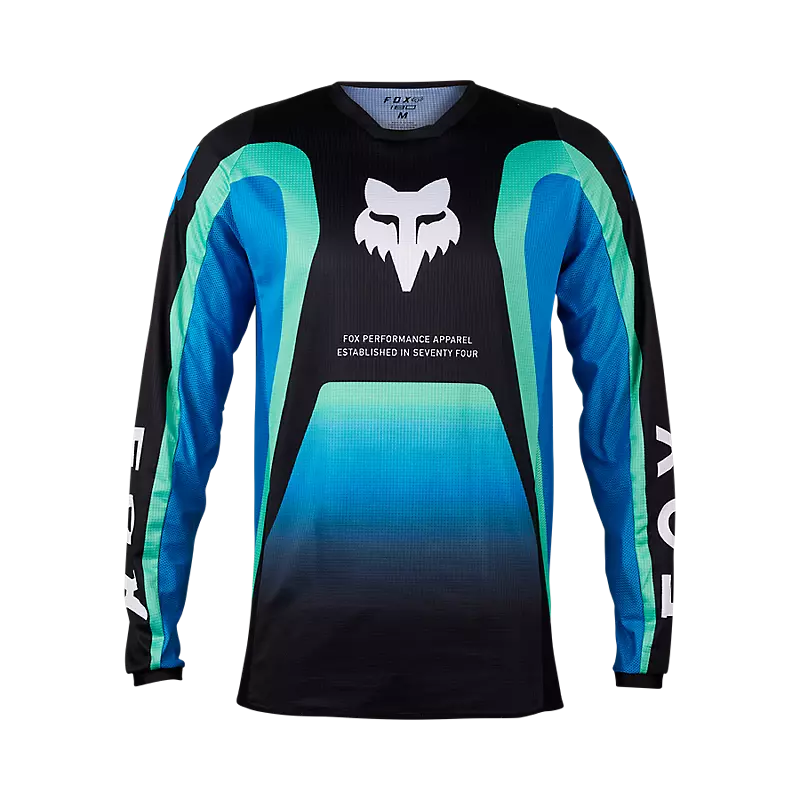 FOX Polera Moto 180 Ballast Negro/Azul