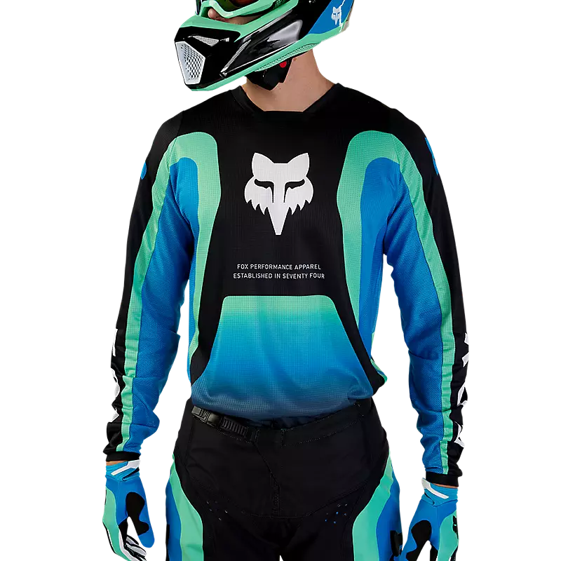 FOX Polera Moto 180 Ballast Negro/Azul - Image 3