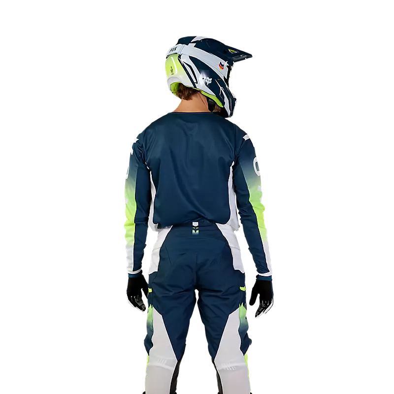 FOX Polera Moto 180 Flora Azul Petroleo - Image 3