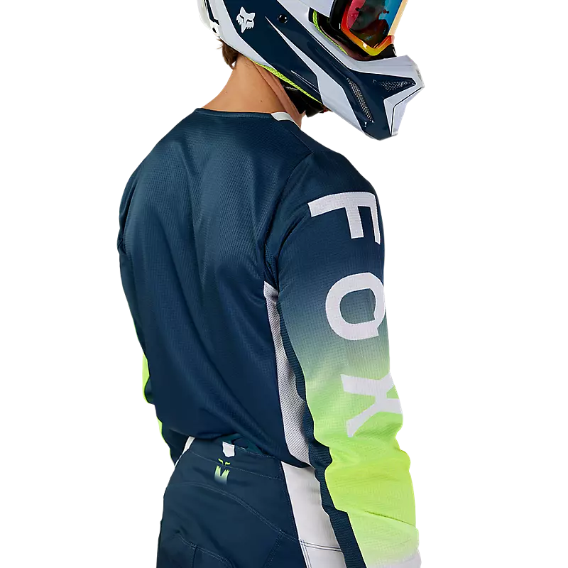 FOX Polera Moto 180 Flora Azul Petroleo - Image 6