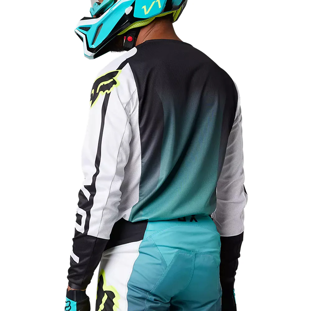 FOX Polera Moto 180 Leed Celeste/Blanco - Image 3