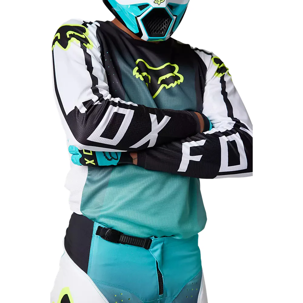 FOX Polera Moto 180 Leed Celeste/Blanco - Image 5