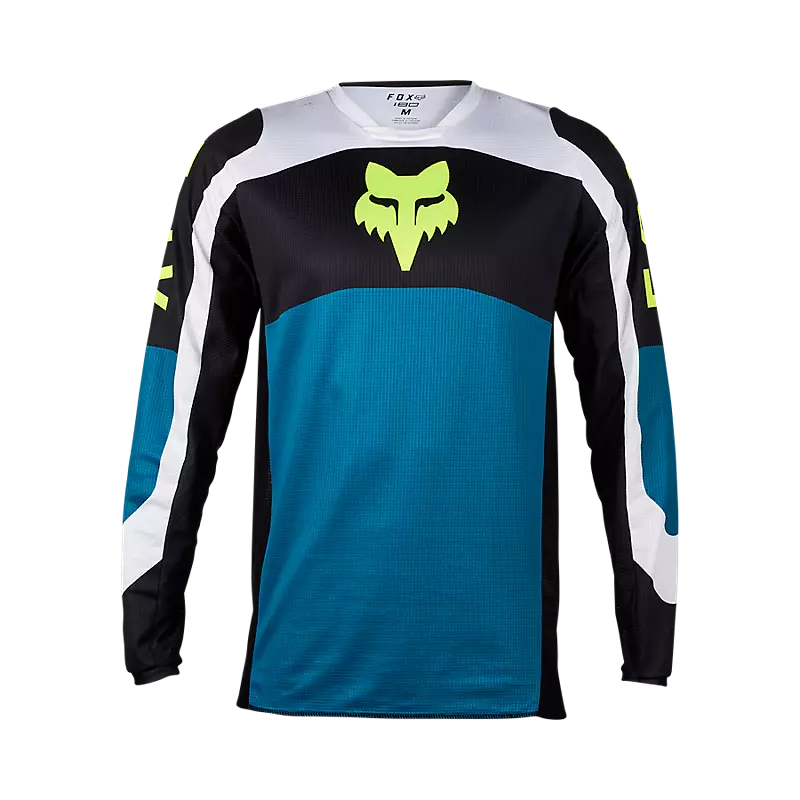 FOX Polera Moto 180 Nitro Azul/Amarillo